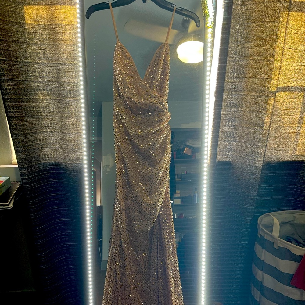 Steps New York - Rose Gold Prom Dress - Size S